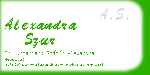 alexandra szur business card